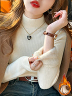 Turtleneck Sweater With Velvet Lining - ATSProducts