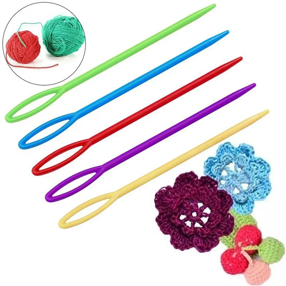 Vibratite 100PCS Mixed Color 5.5-15cm Plastic Knitting Needles - ATSProducts