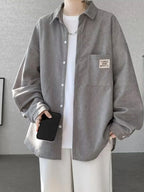 Others Corduroy Long Sleeve Button Up - ATSProducts