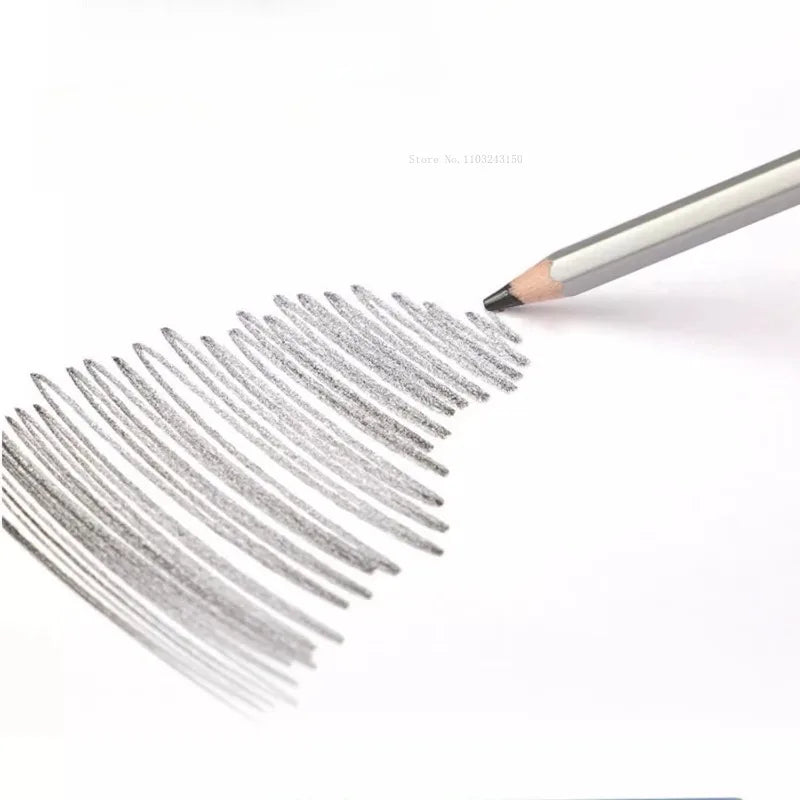 8-piece/box Set HB/2B/4B/6B/12B/20B Wooden Matte Black Pencils - ATSProducts