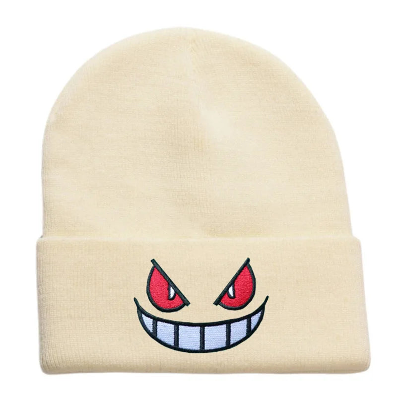 19 Colors Cartoon Evil Eyes Embroidered Beanies - ATSProducts