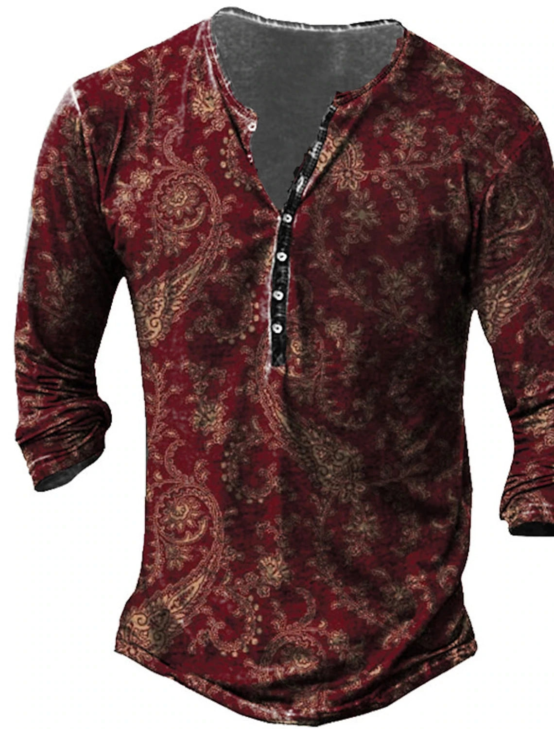 3D Design Button-Up V-Neck Shirt - ATSProducts