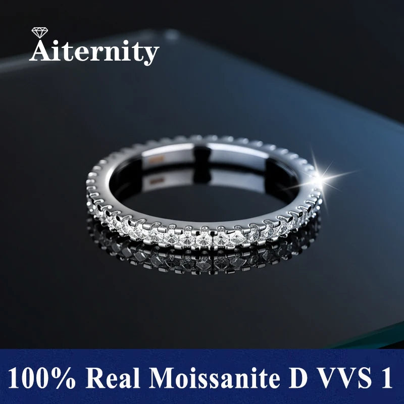 Platinum-Plated Moissanite Eternity Band - ATSProducts