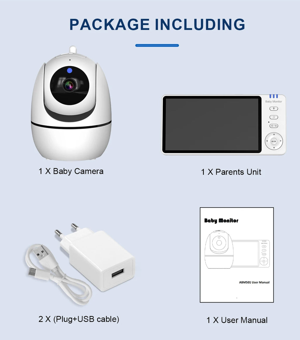 Eye4U 5 Inch Video Baby Monitor With Camera
