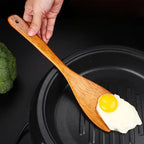 5-Piece Wooden Cooking Utensils Set – Non-Stick Kitchen Tools with Spoons & Spatulas, Heat-Resistant Cookware for Daily Use - ATSProducts