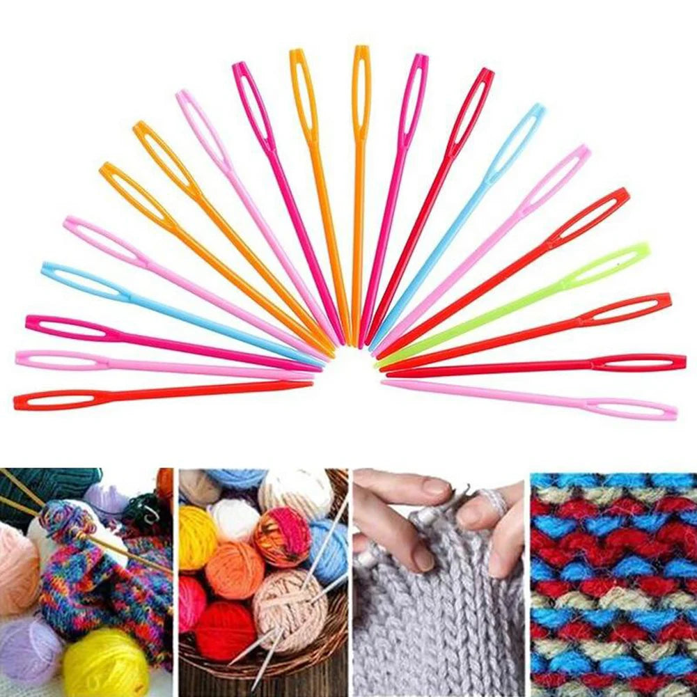 Vibratite 100PCS Mixed Color 5.5-15cm Plastic Knitting Needles - ATSProducts