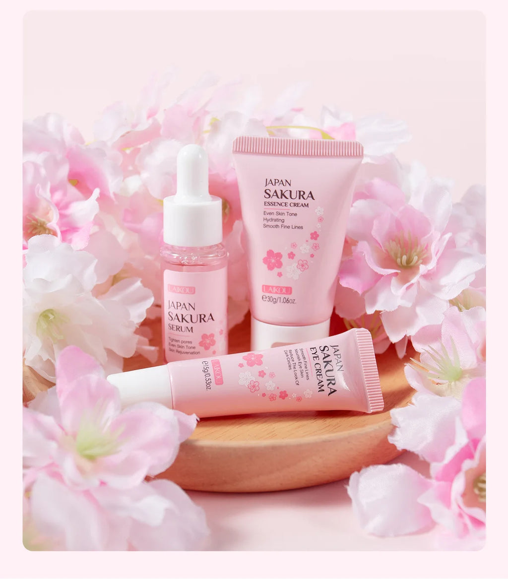 Laikou 3pc/set Sakura Skin Care - ATSProducts