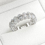 OXTAO Certified 6x4mm Radiant Cut Eternity Engagement Ring - ATSProducts