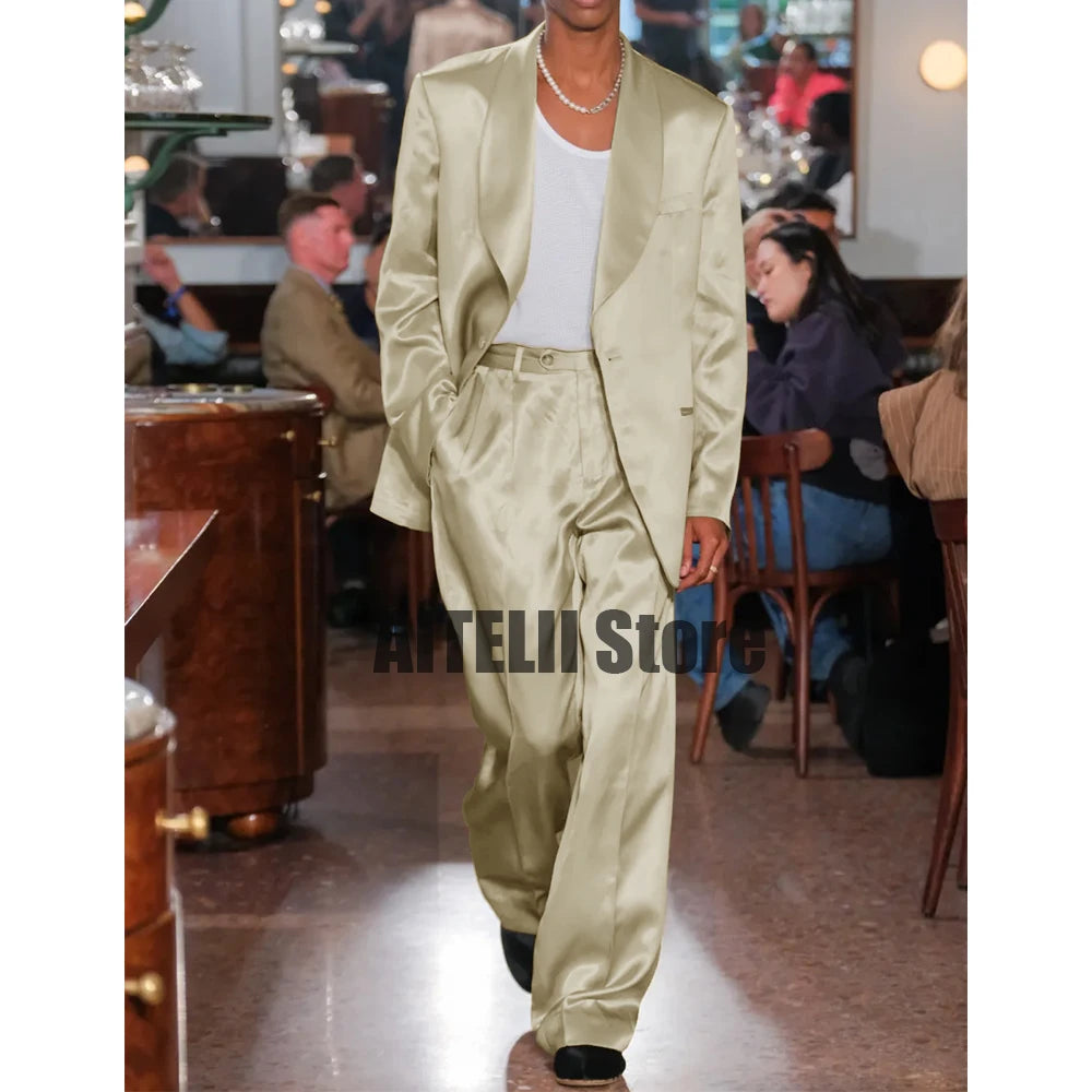 Satin Two-piece Suit - ATSProducts