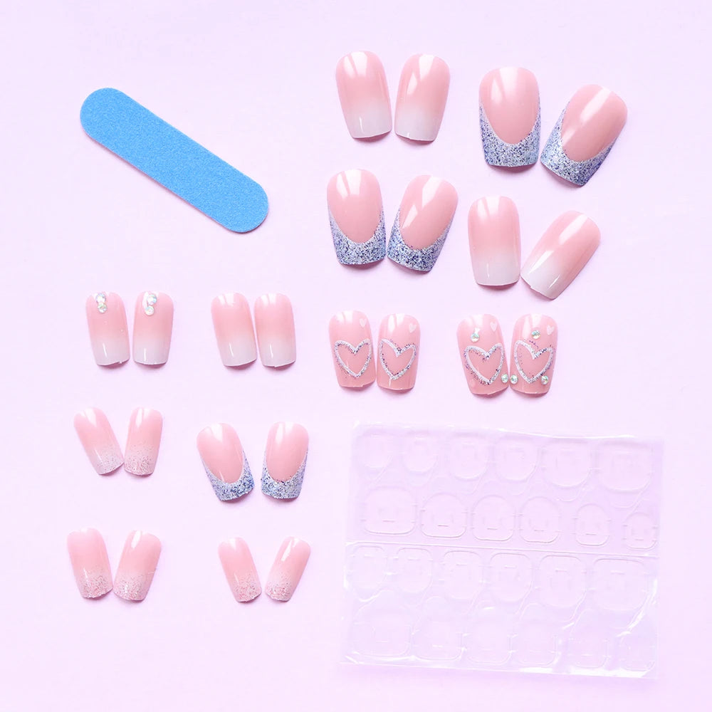 ARTAUG 24PCS Square Press On Nails