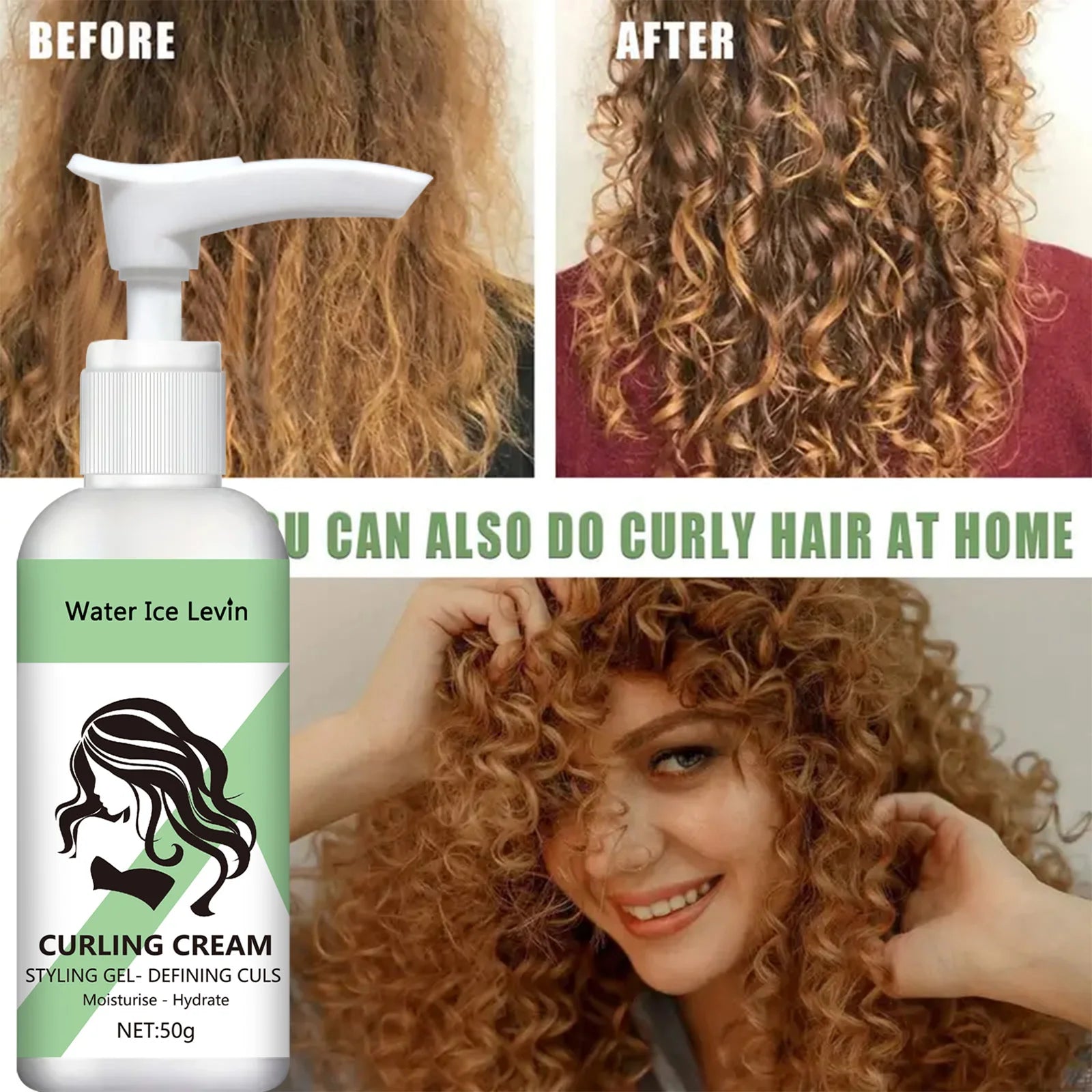 Water Ice Levin Curly Hair Styling Cream - ATSProducts