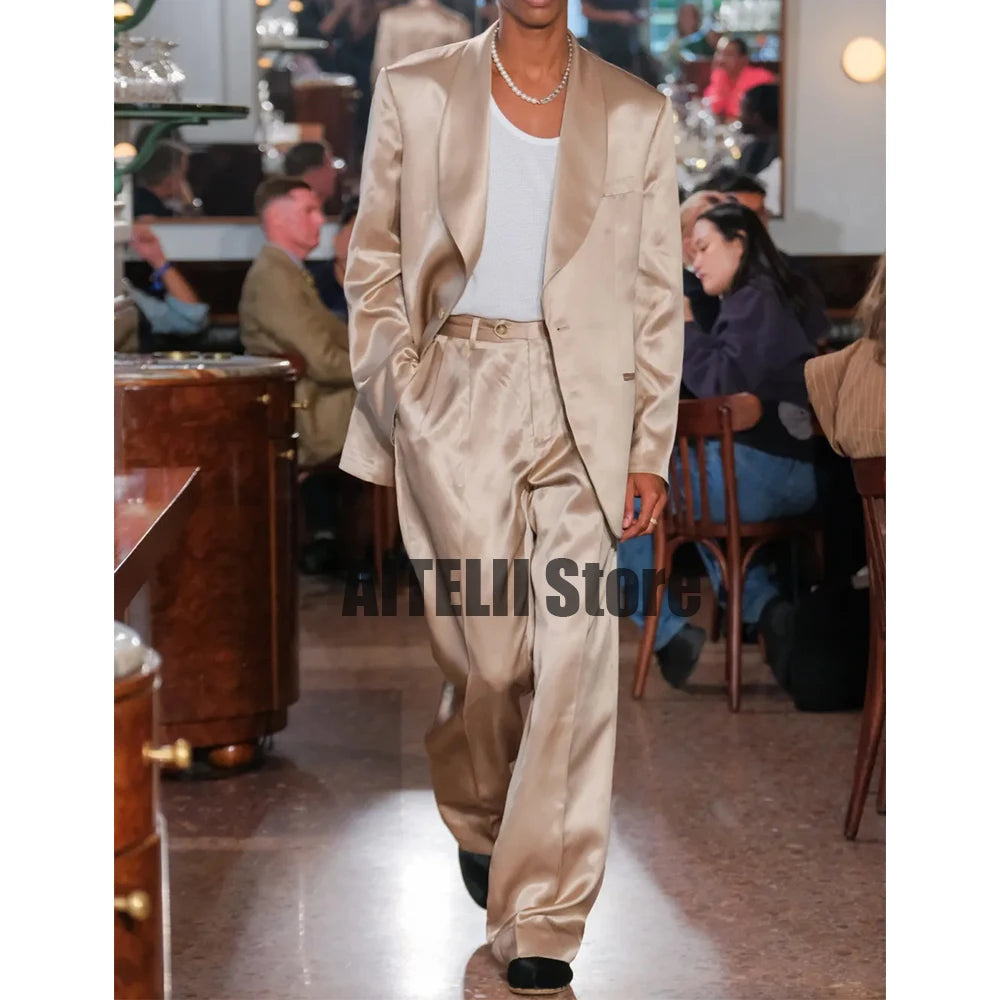 Satin Two-piece Suit - ATSProducts