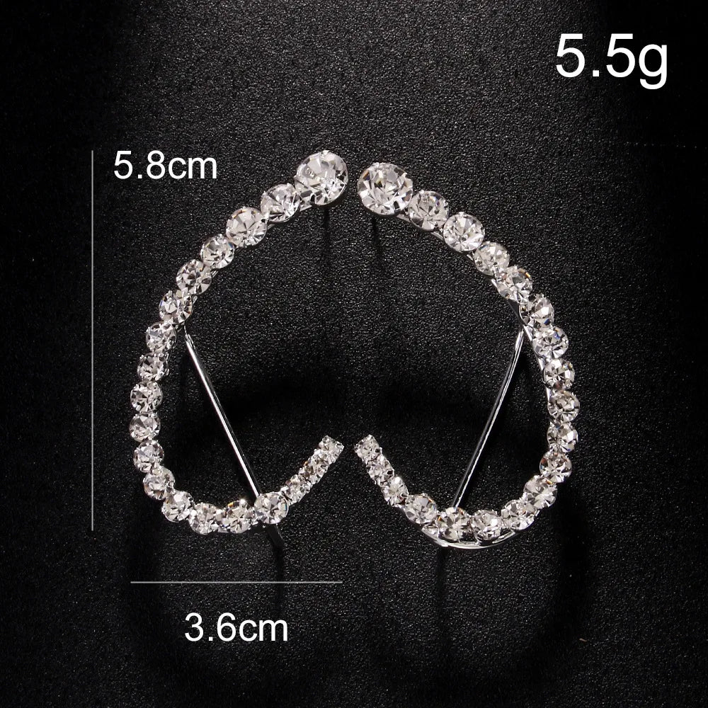 Geometric Half Heart Shaped Earrings - ATSProducts