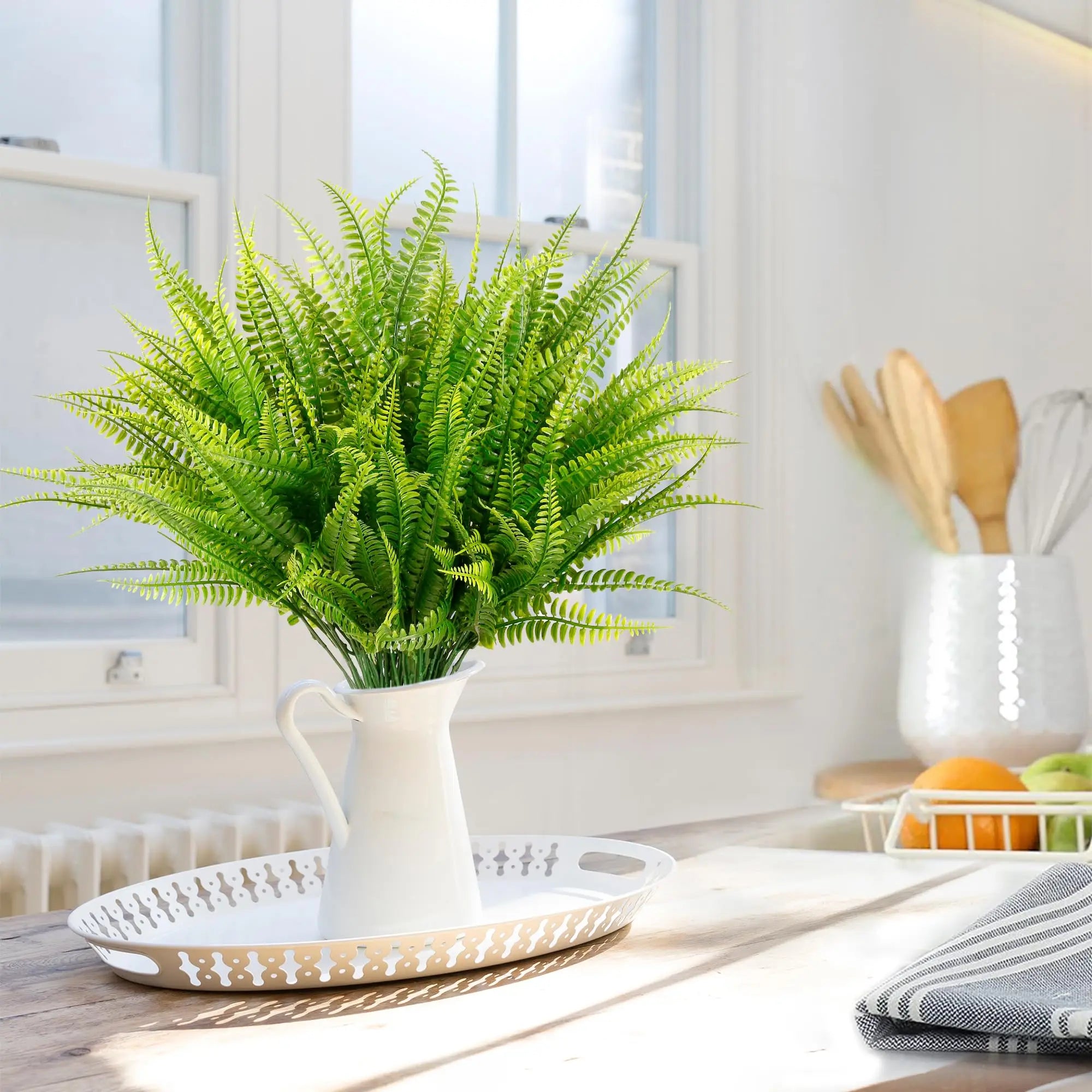 Chenao 4 Bundles Of Artificial Boston Ferns