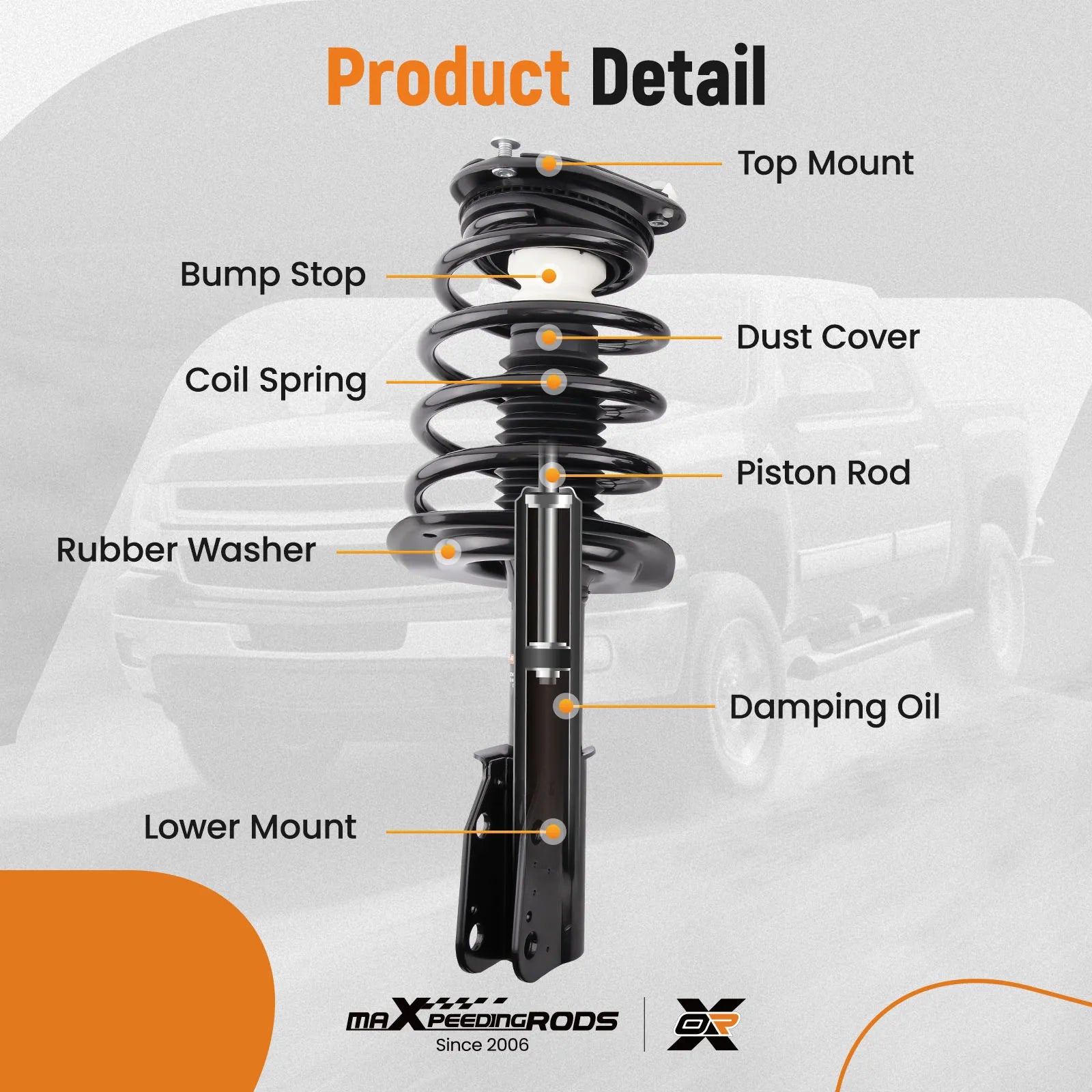 Front Complete Struts w/ Spring For 2006-2011 Buick Lucerne Cadillac DTS - ATSProducts