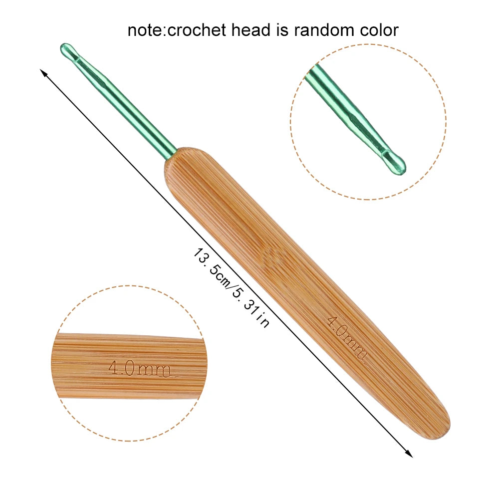 9Pcs Bamboo Crochet Hook Set - ATSProducts