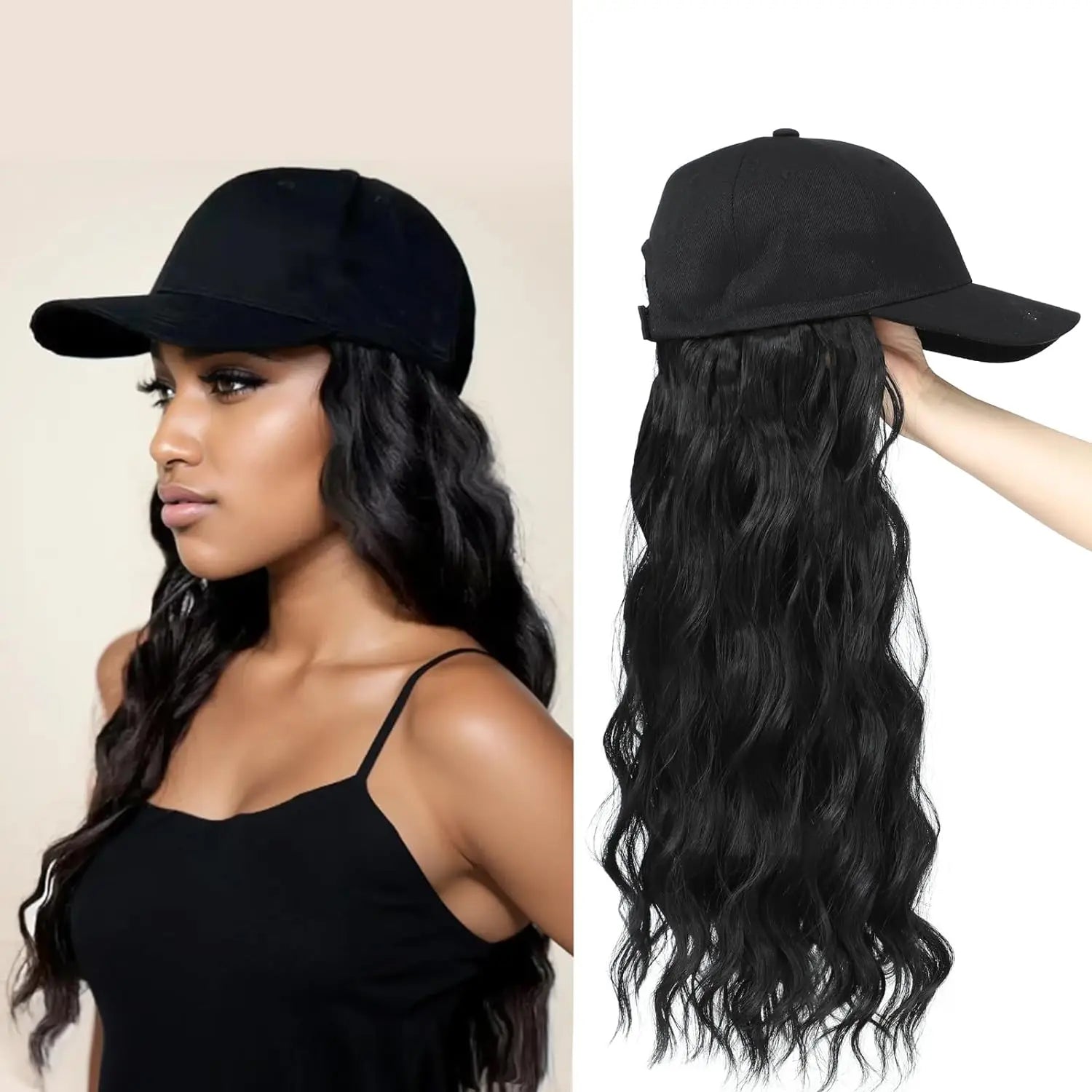 Baseball Cap Wavy Wig - ATSProducts