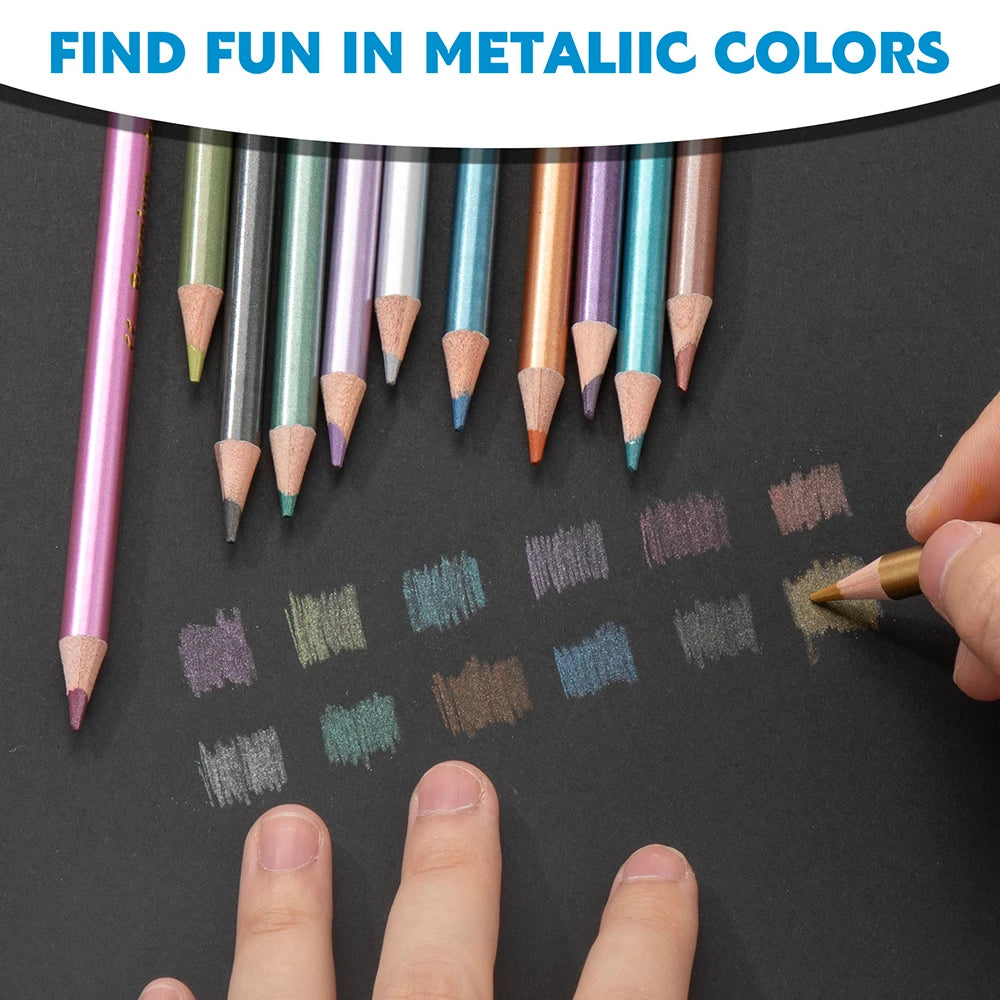 Brilliant Color Metallic Colored Pencils - ATSProducts