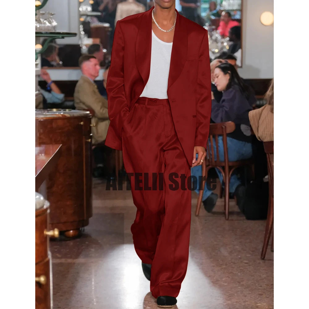 Satin Two-piece Suit - ATSProducts