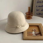 Felt Bowknot Bucket Hat - ATSProducts
