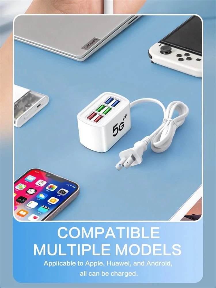 6 USB Charger Power Strip Universal Fast Charging - ATSProducts