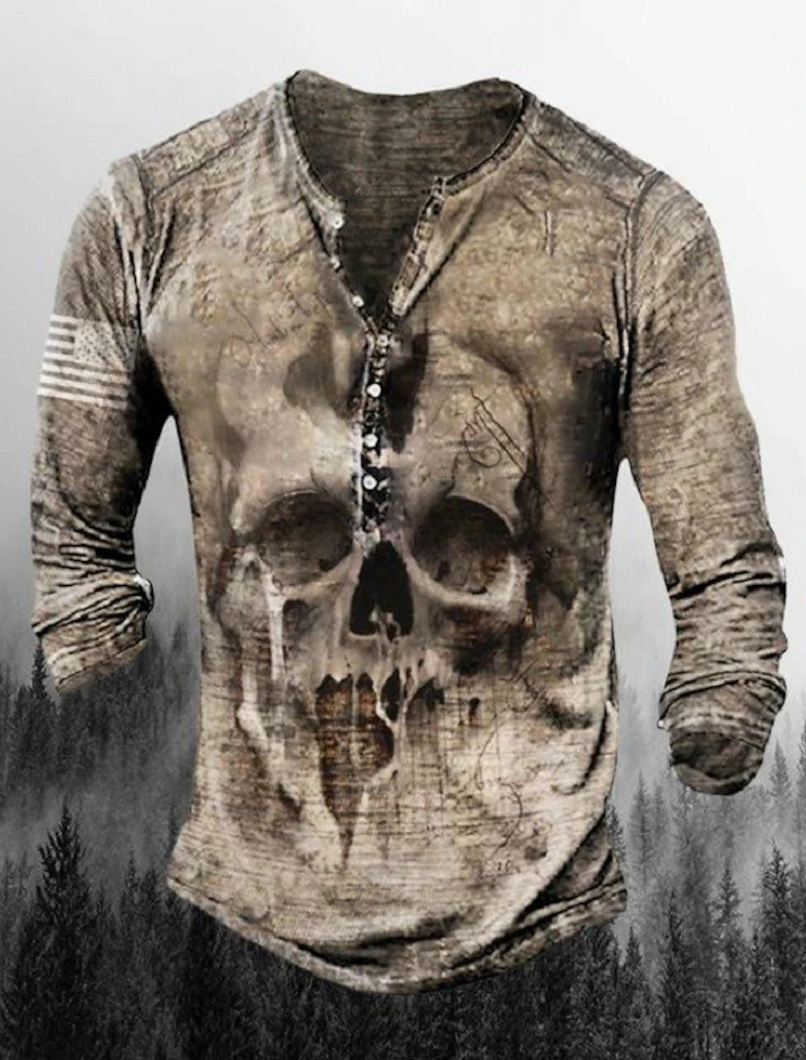 3D Design Button-Up V-Neck Shirt - ATSProducts