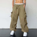 Vumeleal Harem Elastic Waist Cargo Pants - ATSProducts