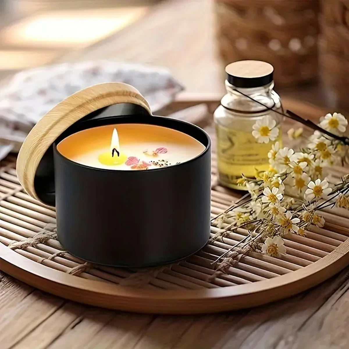 12pcs 4oz Candle Tins With Lids - ATSProducts