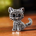Rhinestone Small Cat Brooch - ATSProducts