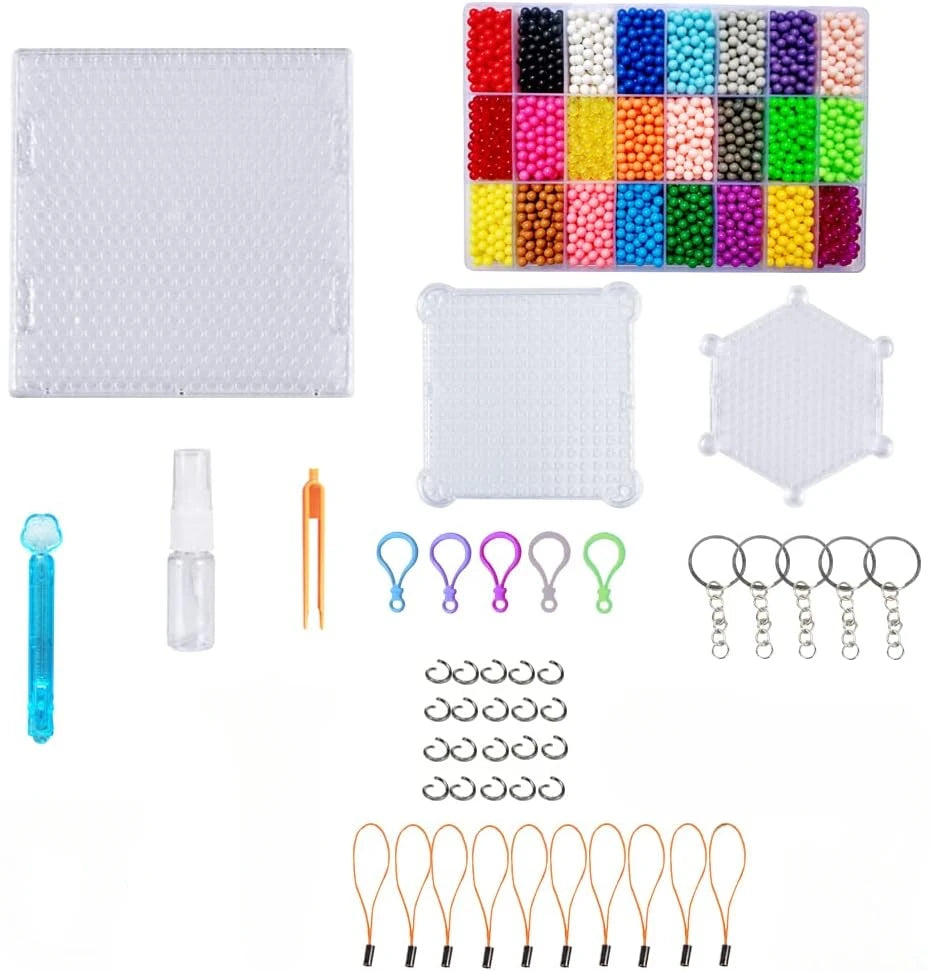 Non-Iron Magic Fuse Beads Kit 5mm 24 Colors 6000 Beads Creative Refill Set - ATSProducts