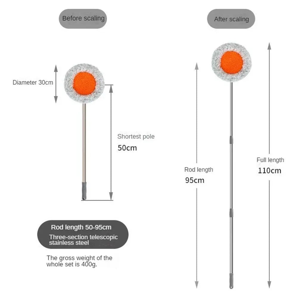 Round Cleaning Mop with Extension Pole