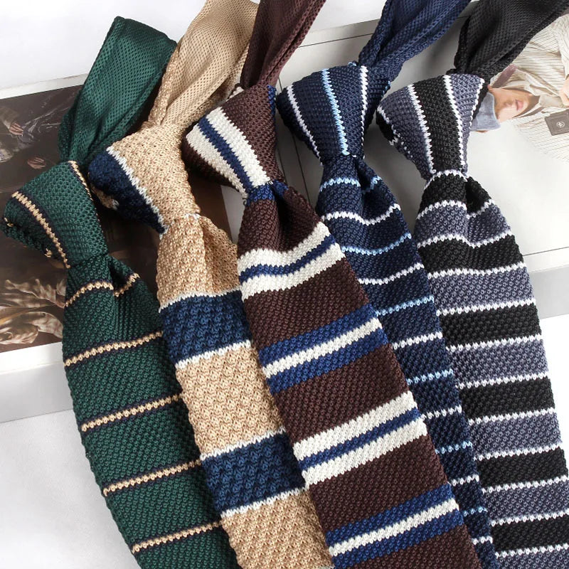 Kroaesha Striped Knitted Neckties - ATSProducts