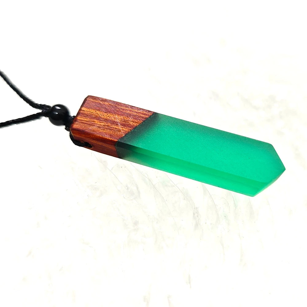 Miaiti Geometric Handcrafted Wood & Resin Pendant - ATSProducts