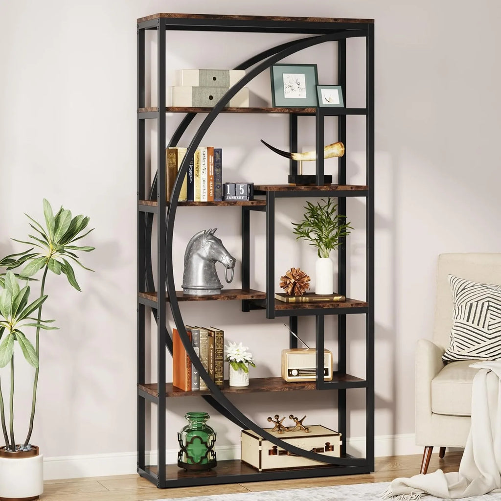 Little Tree Industrial 5-Tier Etagere Bookcase, 70.8 inch - ATSProducts
