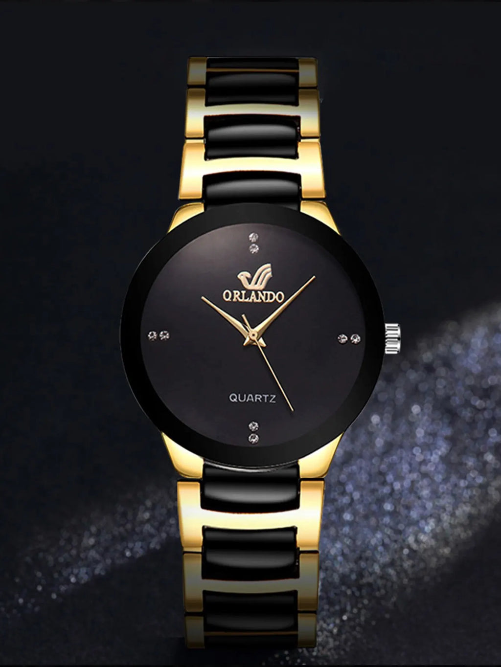 Gold Steel Band Quartz Watch - ATSProducts
