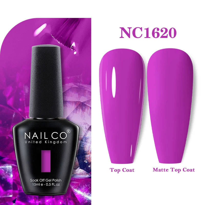 NAILCO 283Colors Gel Nail Polish Top Base Varnish