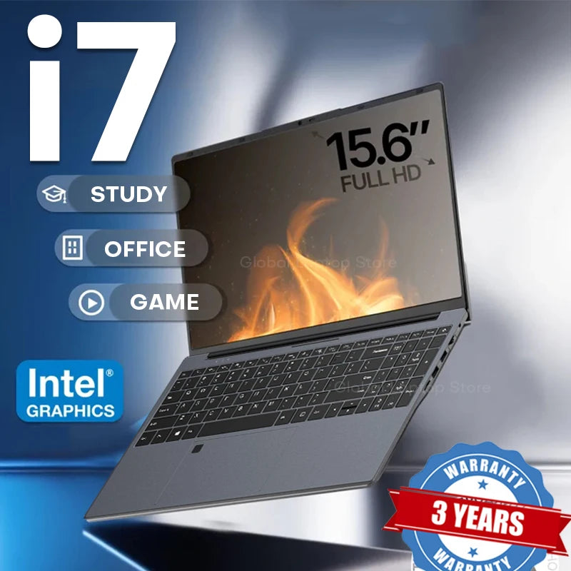15.6" Ultra Slim Intel Core i7 6500U Windows 11 16GB DDR4 1TB SSD Gaming Laptops - ATSProducts