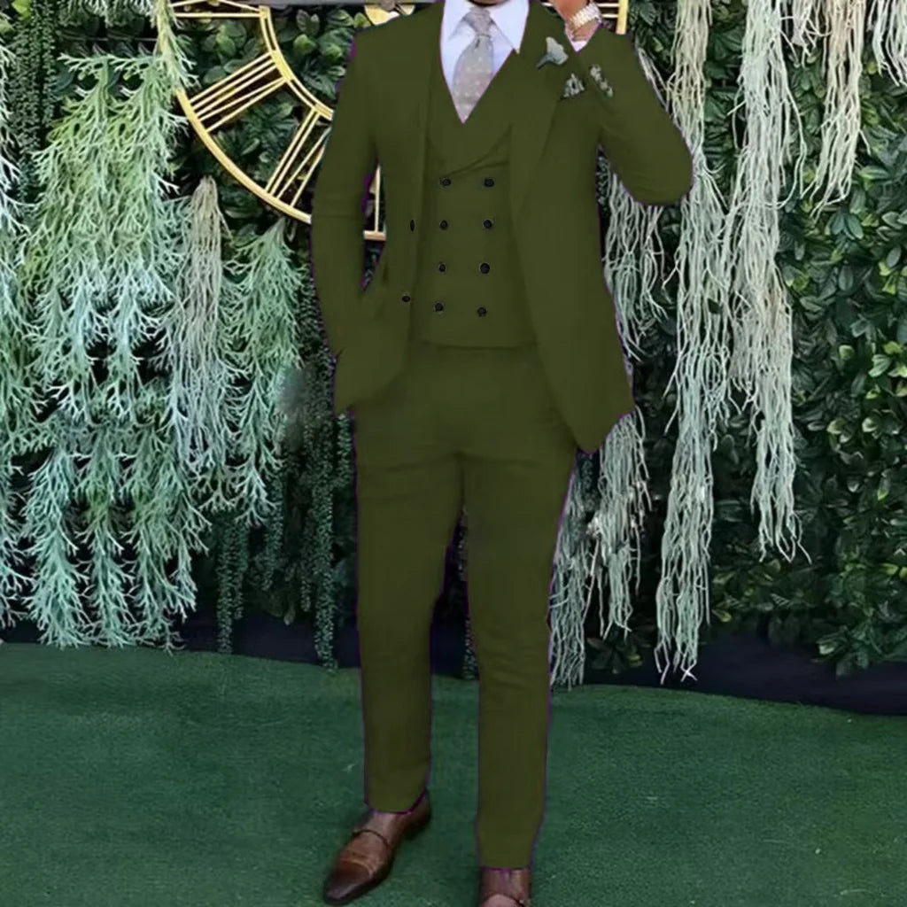 Men's Slim-Fit Three-Piece Suit - ATSProducts