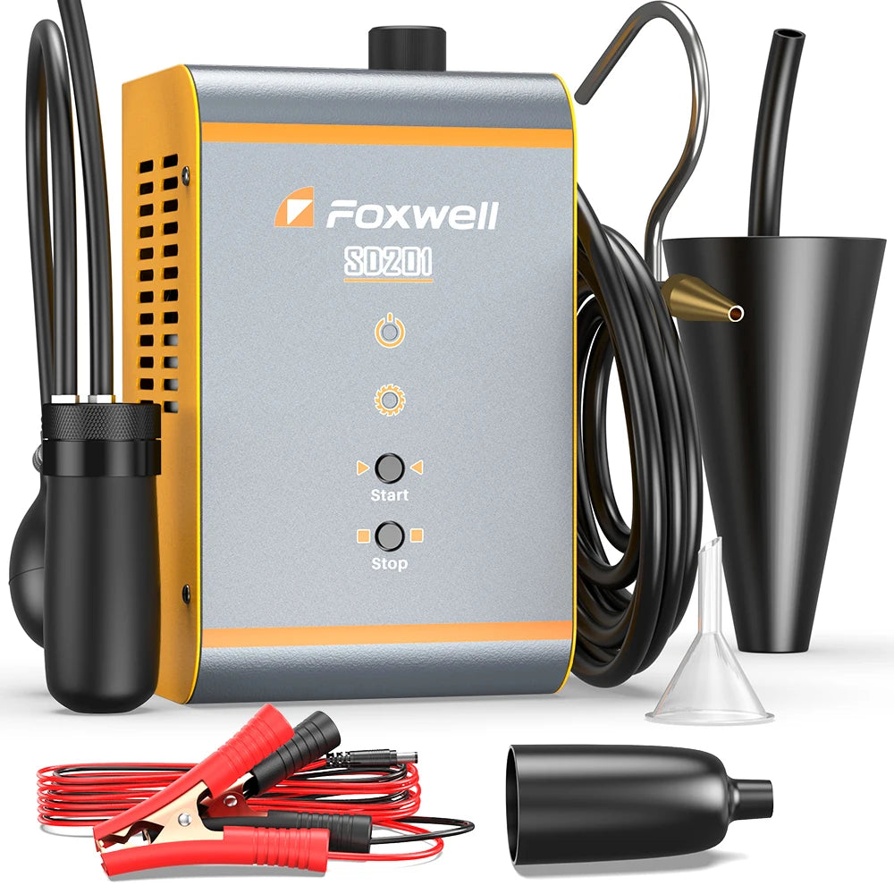 FOXWELL SD201 Car Smoke Generator Automotive EVAP Smoke Machine 12V Diagnostic Tester Vacuum Fuel Pipe Oil Leak Detector - ATSProducts