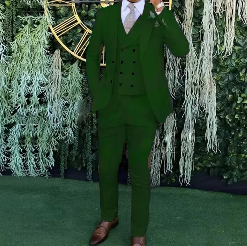 Men's Slim-Fit Three-Piece Suit - ATSProducts