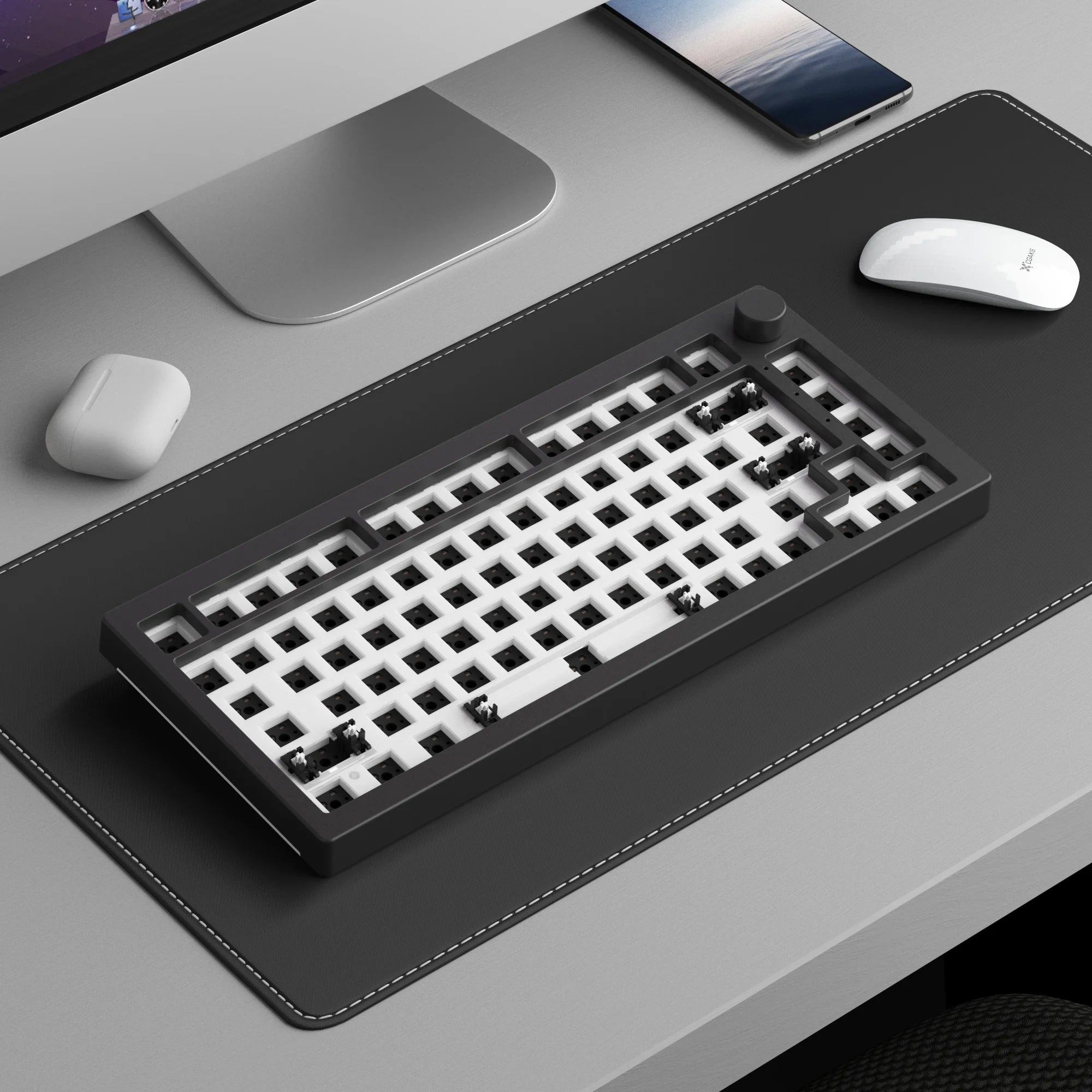 Akko 5.0 Wireless Custom Mechanical Gaming Keyboard Kit with Knob Gasket