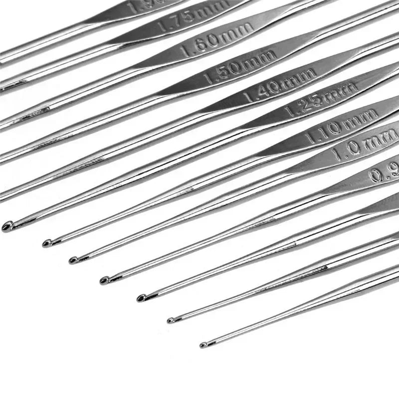 12pcs Metal Handle Crochet Hooks - ATSProducts