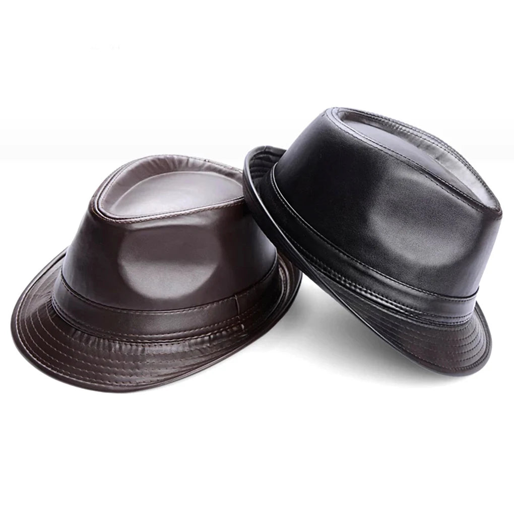 Fourone Leather Fedora - ATSProducts