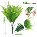 Chenao 4 Bundles Of Artificial Boston Ferns