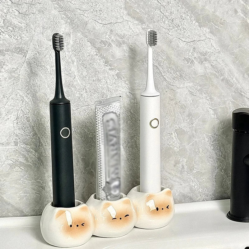 Cat Ceramic Toothbrush Holder - ATSProducts