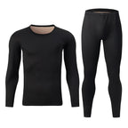 2Pc Men's Thick Velvet Solid Color Warm Suit - ATSProducts