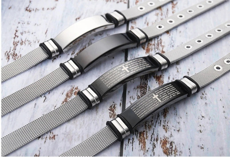 English Prayer Bracelets Adjustable  Stainless Steel - ATSProducts