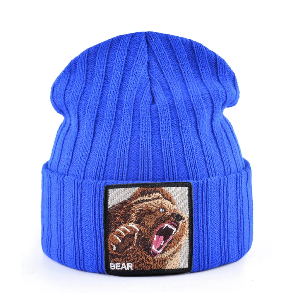 K Kissbaobei Embroidered Bear Design Beanies - ATSProducts