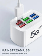 6 USB Charger Power Strip Universal Fast Charging