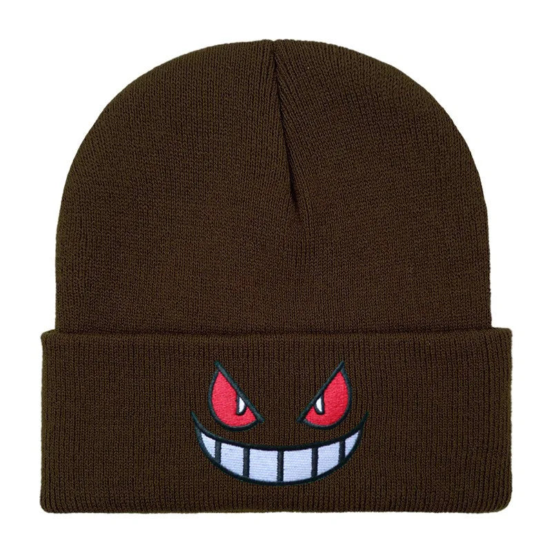 19 Colors Cartoon Evil Eyes Embroidered Beanies - ATSProducts
